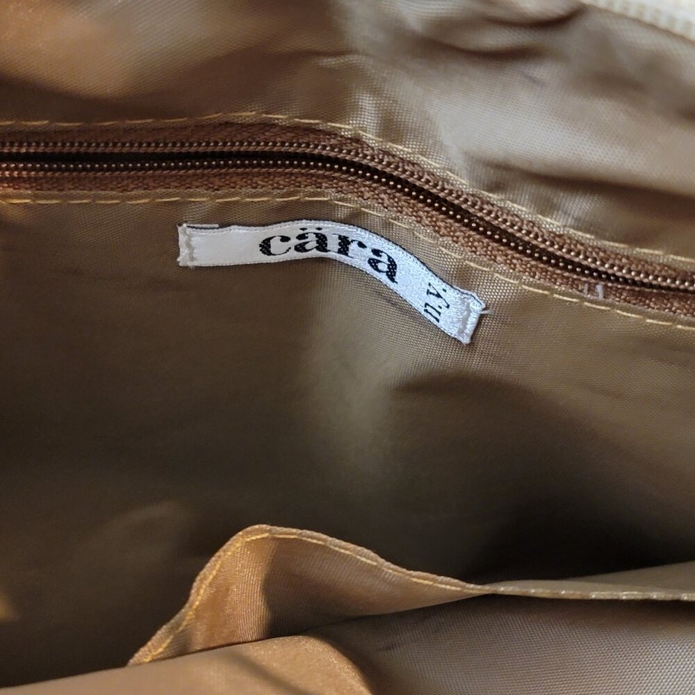 CARA Gold Woven Faux Leather Hobo Shoulder Bag - Picture 3 of 5